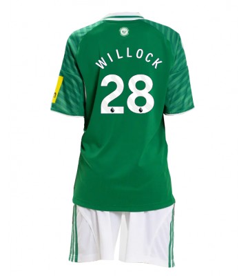 Newcastle United Joe Willock #28 Udebanetrøje Børn 2025-26 Kortærmet (+ Korte bukser)